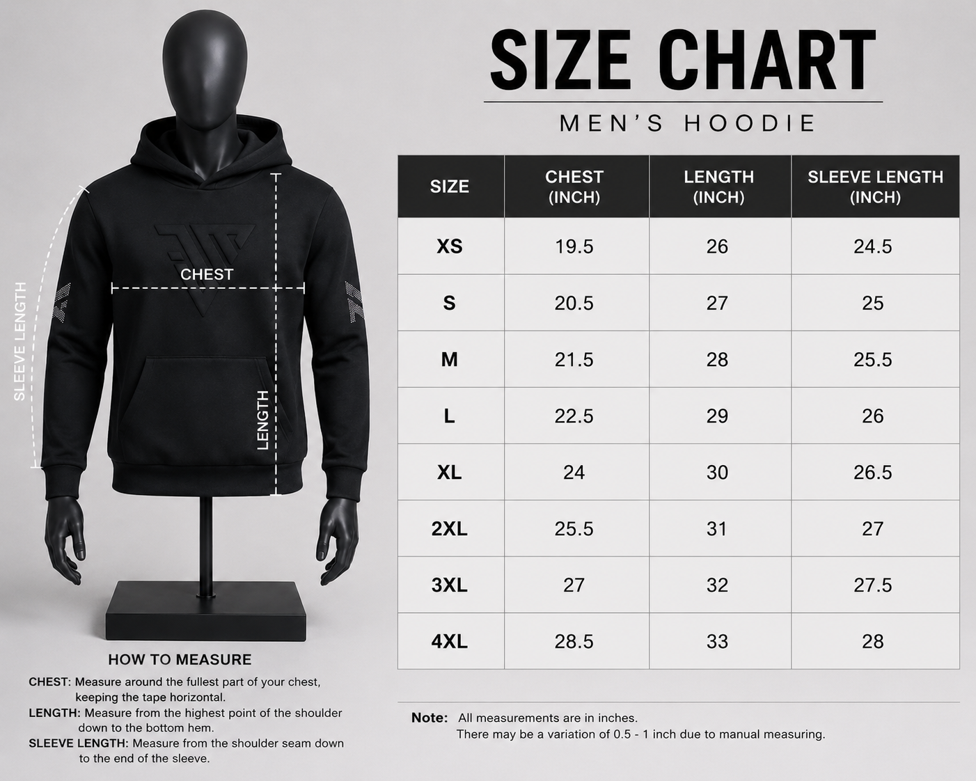 Men's Black Hoodie – Premium Custom Pullover Hoodie - Image 5