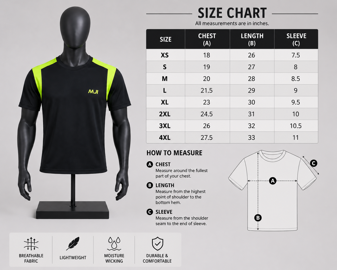 Men's Black Sports T-Shirt – Custom Performance Teamwear Shirt - Image 5