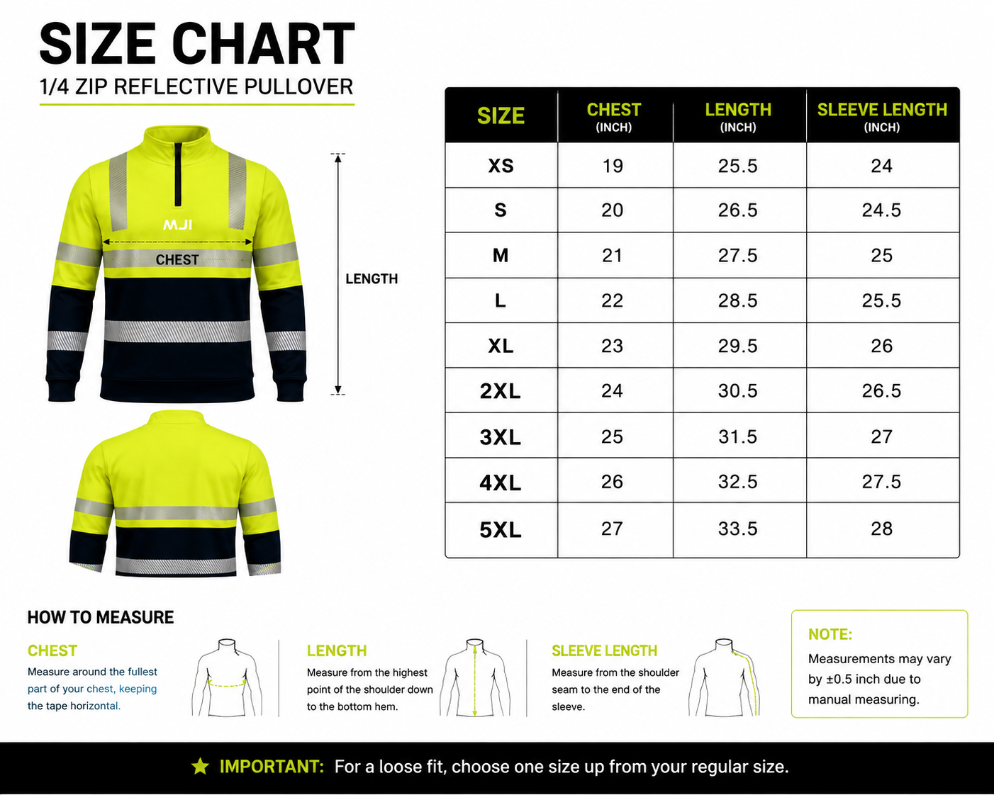 Men's High Visibility Quarter Zip Pullover – Custom Reflective Workwear Top - Image 5