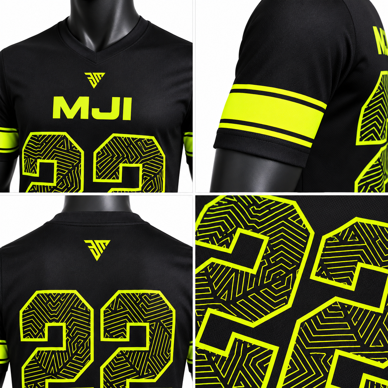 Custom Football Jersey – Premium Black Team Jersey - Image 4