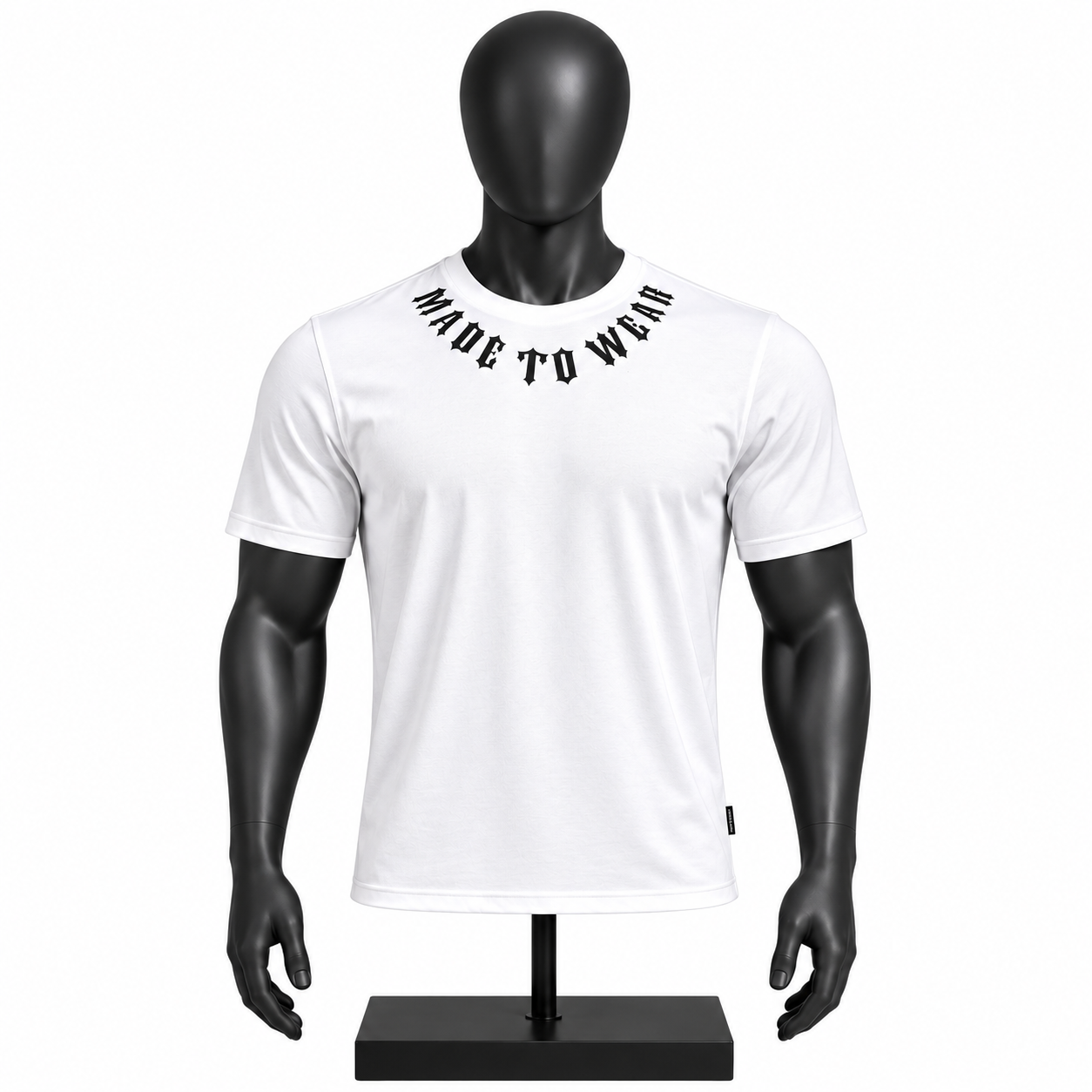 Custom graphic T-shirt in white with MADE TO WIN print