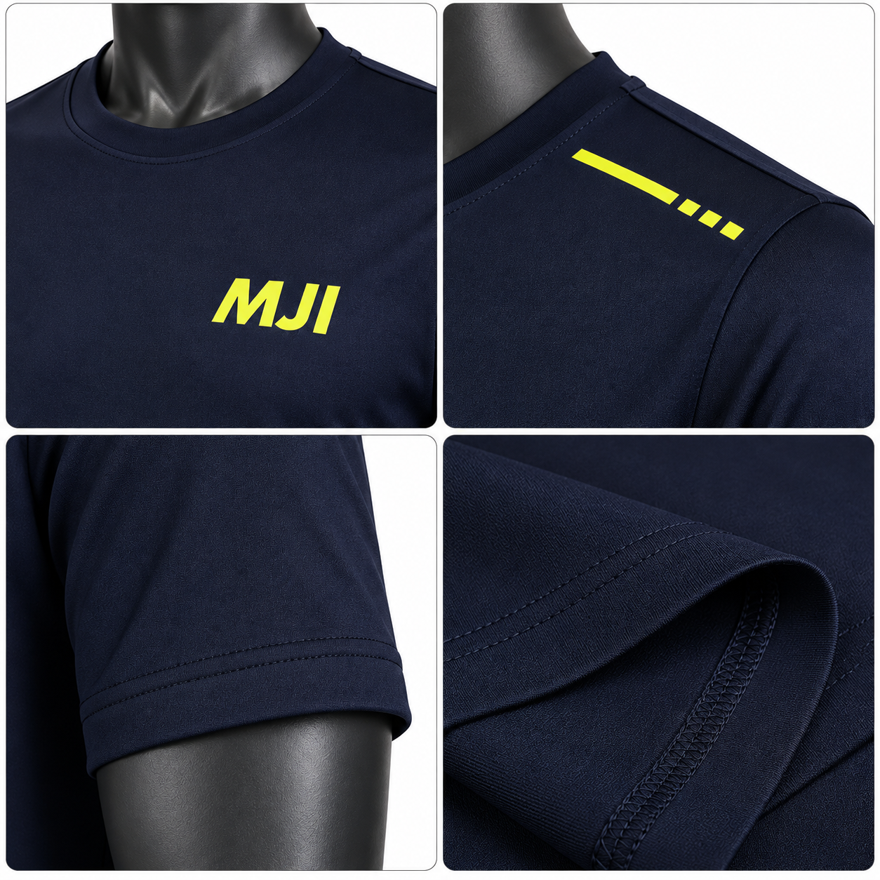 Men's Navy Sports T-Shirt – Custom Training & Teamwear Shirt - Image 3