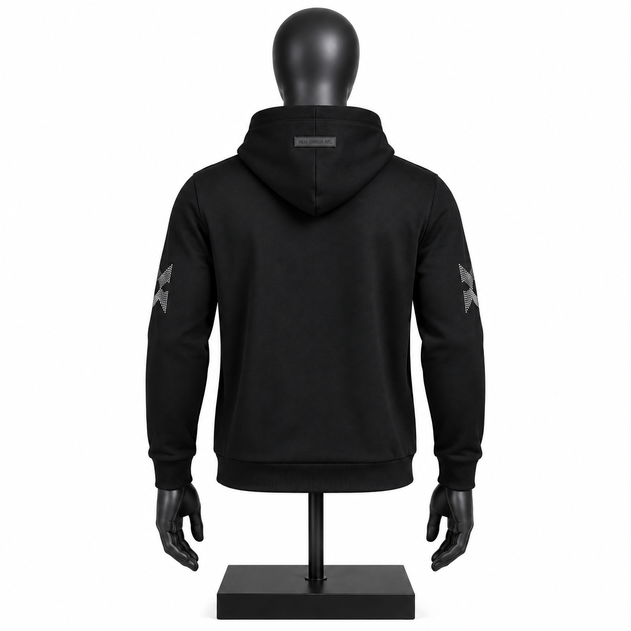 Men's Black Hoodie – Premium Custom Pullover Hoodie - Image 2