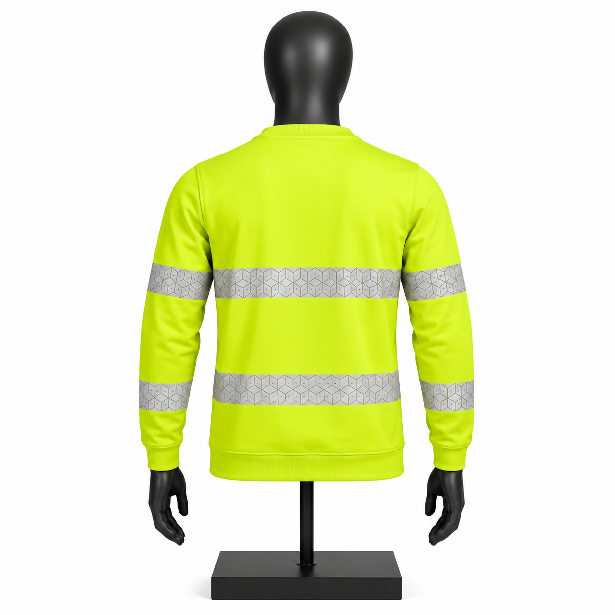 Men's High Visibility Reflective Sweatshirt – Custom Workwear Crew Neck - Image 2