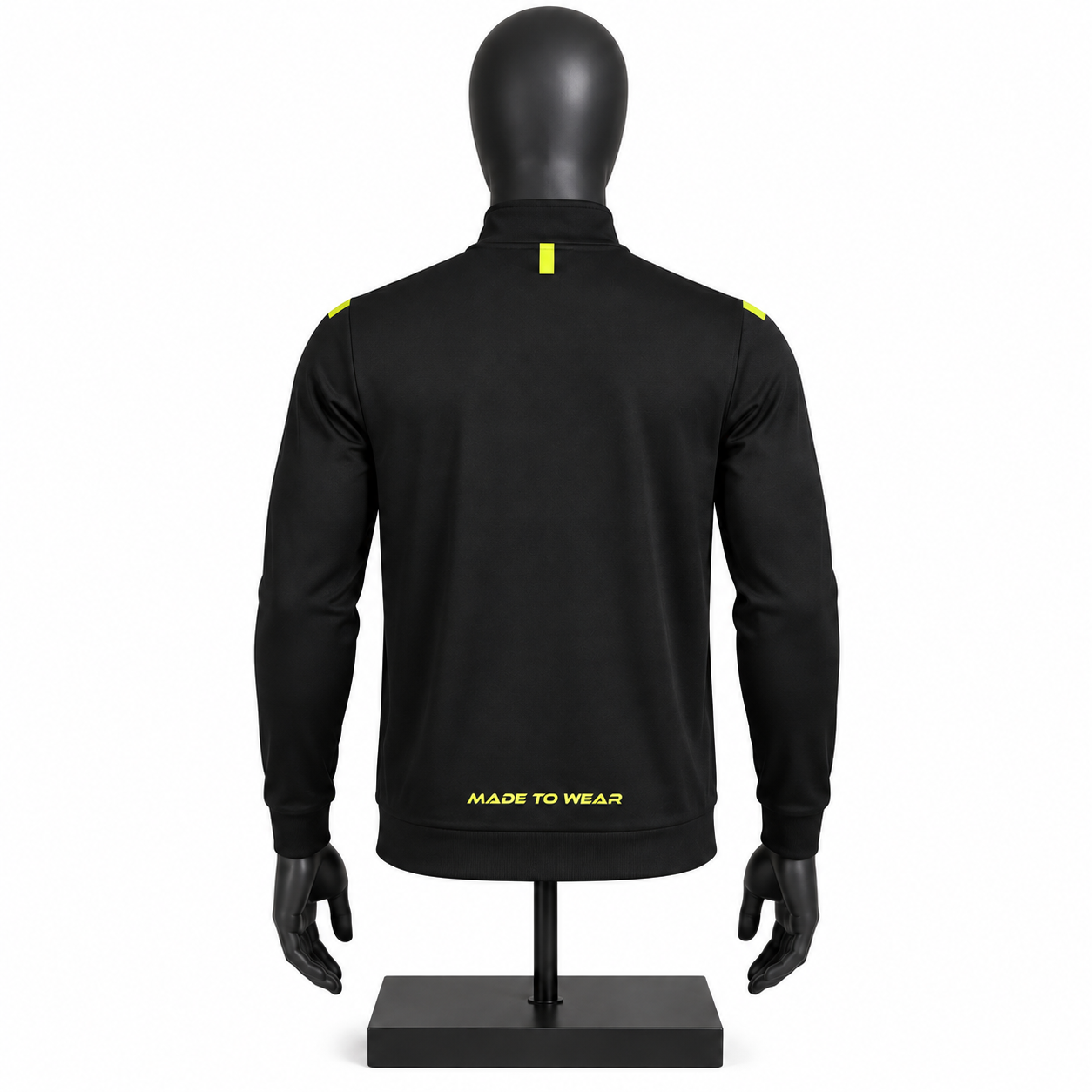 Men's Black Quarter Zip Pullover – Premium Custom Sports Sweatshirt - Image 2