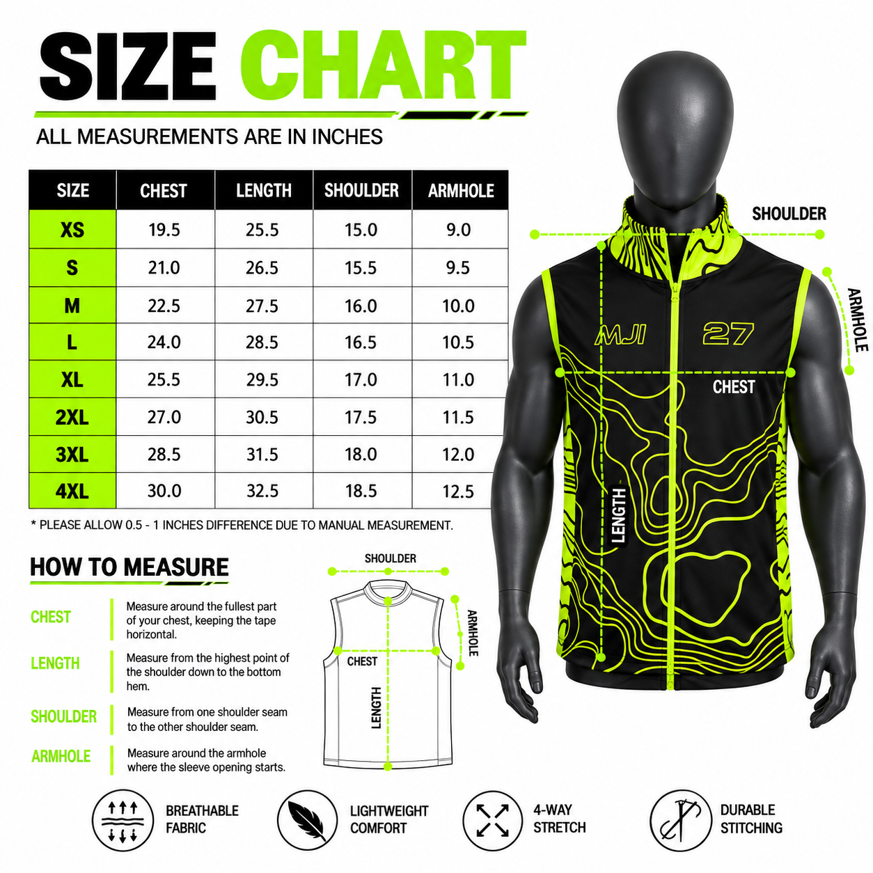 Men's Graphic Performance Vest – Custom Sportswear Zip Vest - Image 5