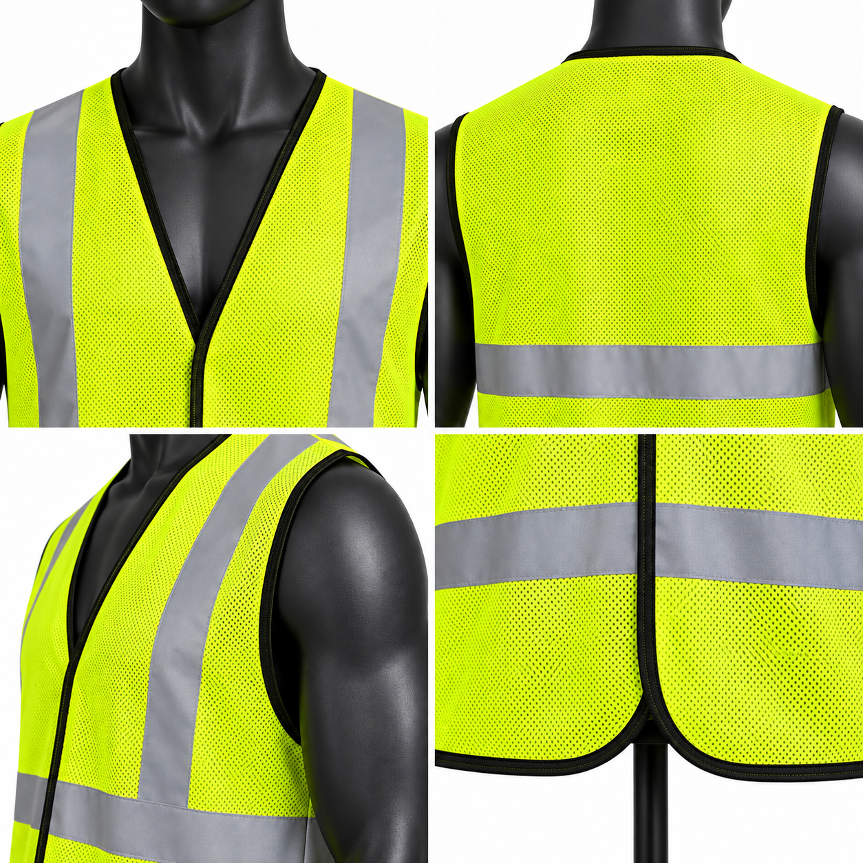 Men's High Visibility Safety Vest – Reflective Workwear Vest - Image 4