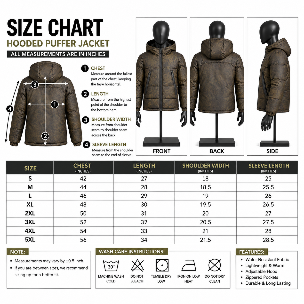 Men's Thermochromic Puffer Jacket – Heat Reactive Color Changing Jacket - Image 6