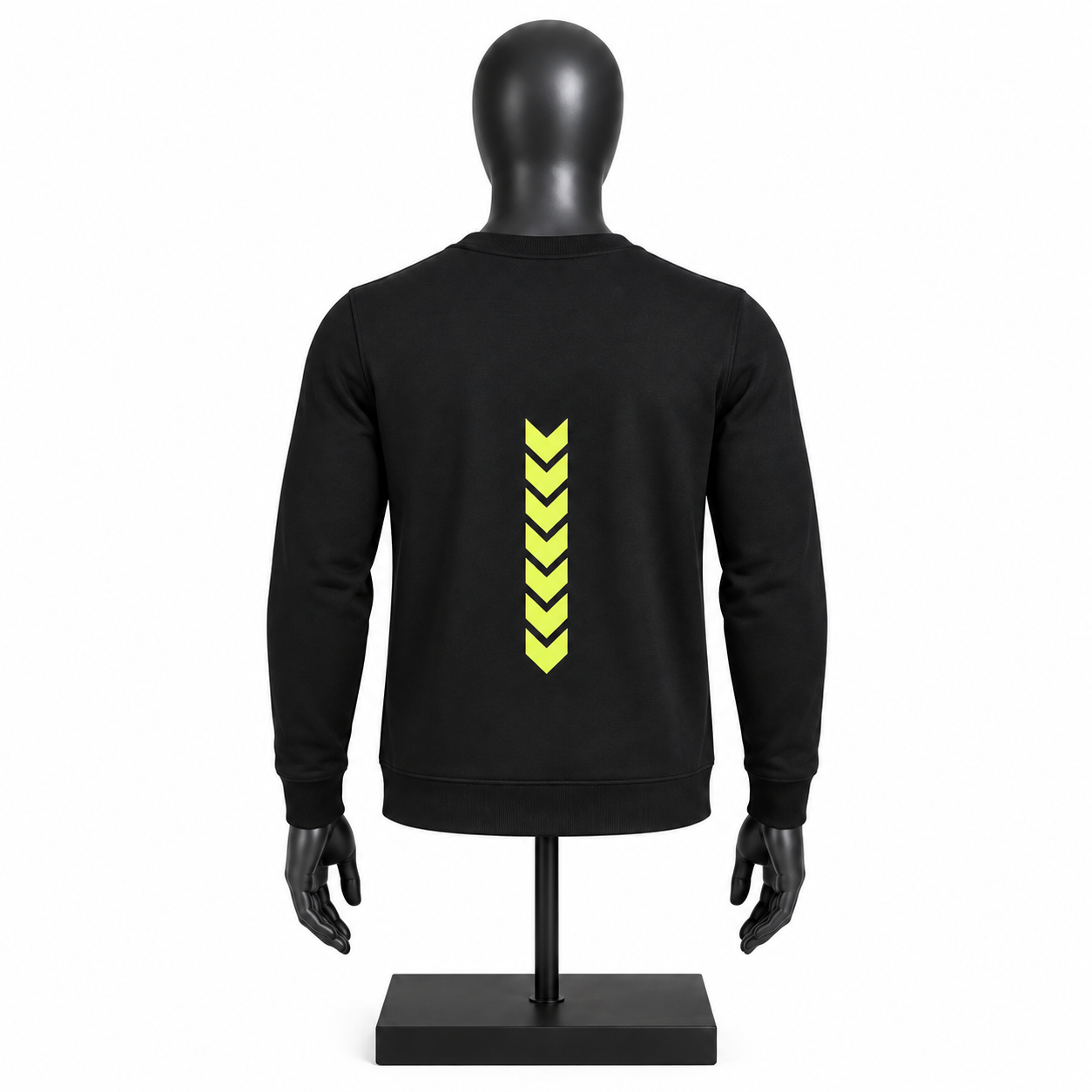 Men's Black Crewneck Sweatshirt – Custom Graphic Streetwear Sweatshirt - Image 2