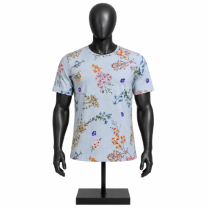 Men's Floral Print T-Shirt with colorful botanical design