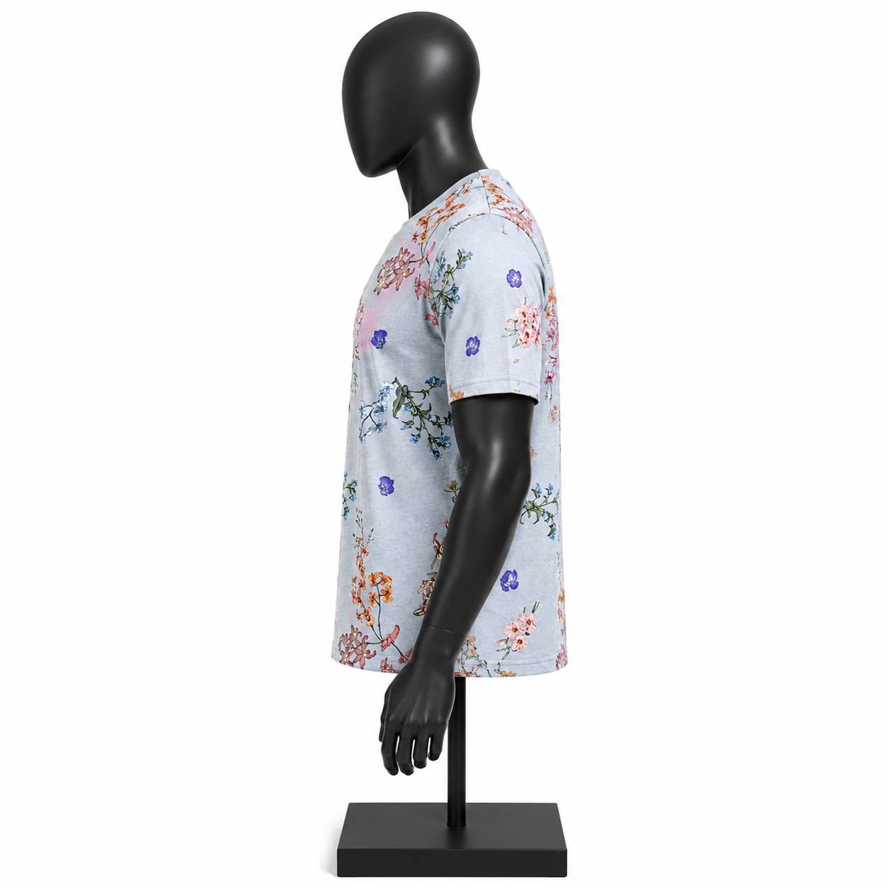 Men's Floral Print T-Shirt – Custom Printed Short Sleeve Tee - Image 3