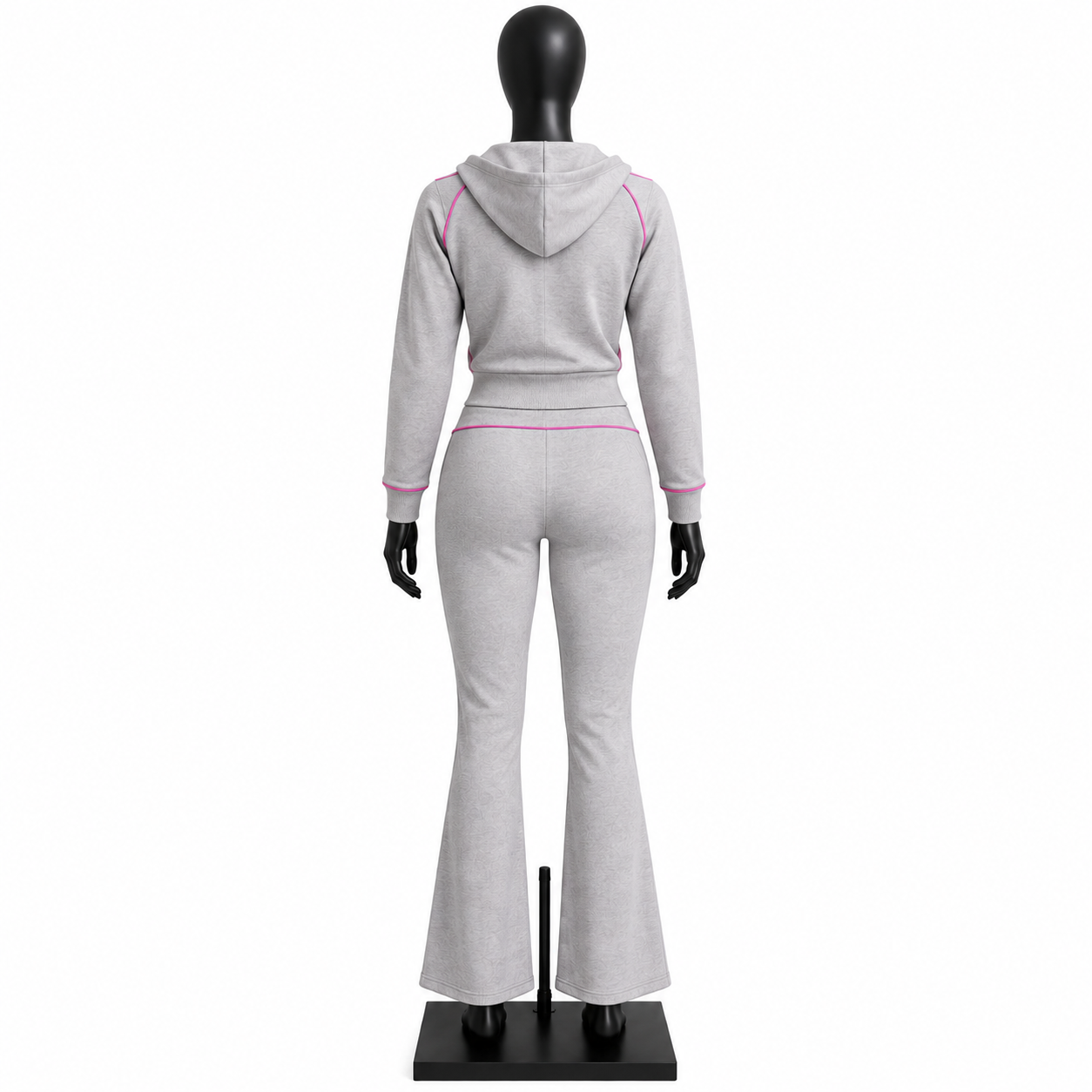 Women's Tracksuit Set – Custom Zip Hoodie & Flared Track Pants - Image 2