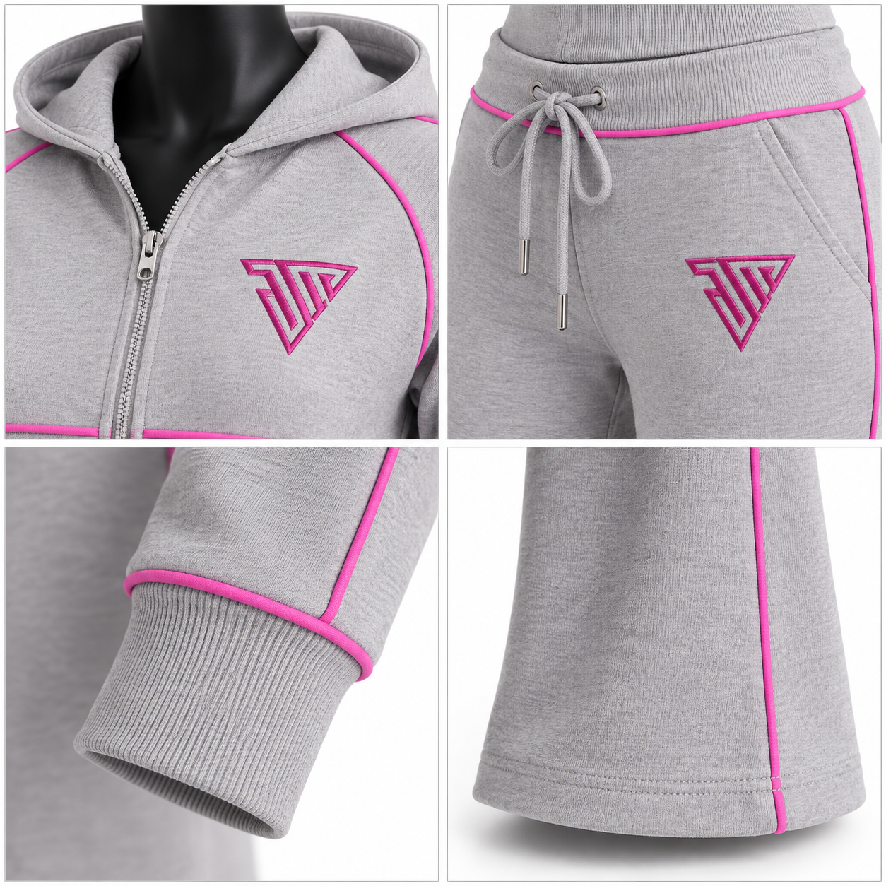 Women's Tracksuit Set – Custom Zip Hoodie & Flared Track Pants - Image 4