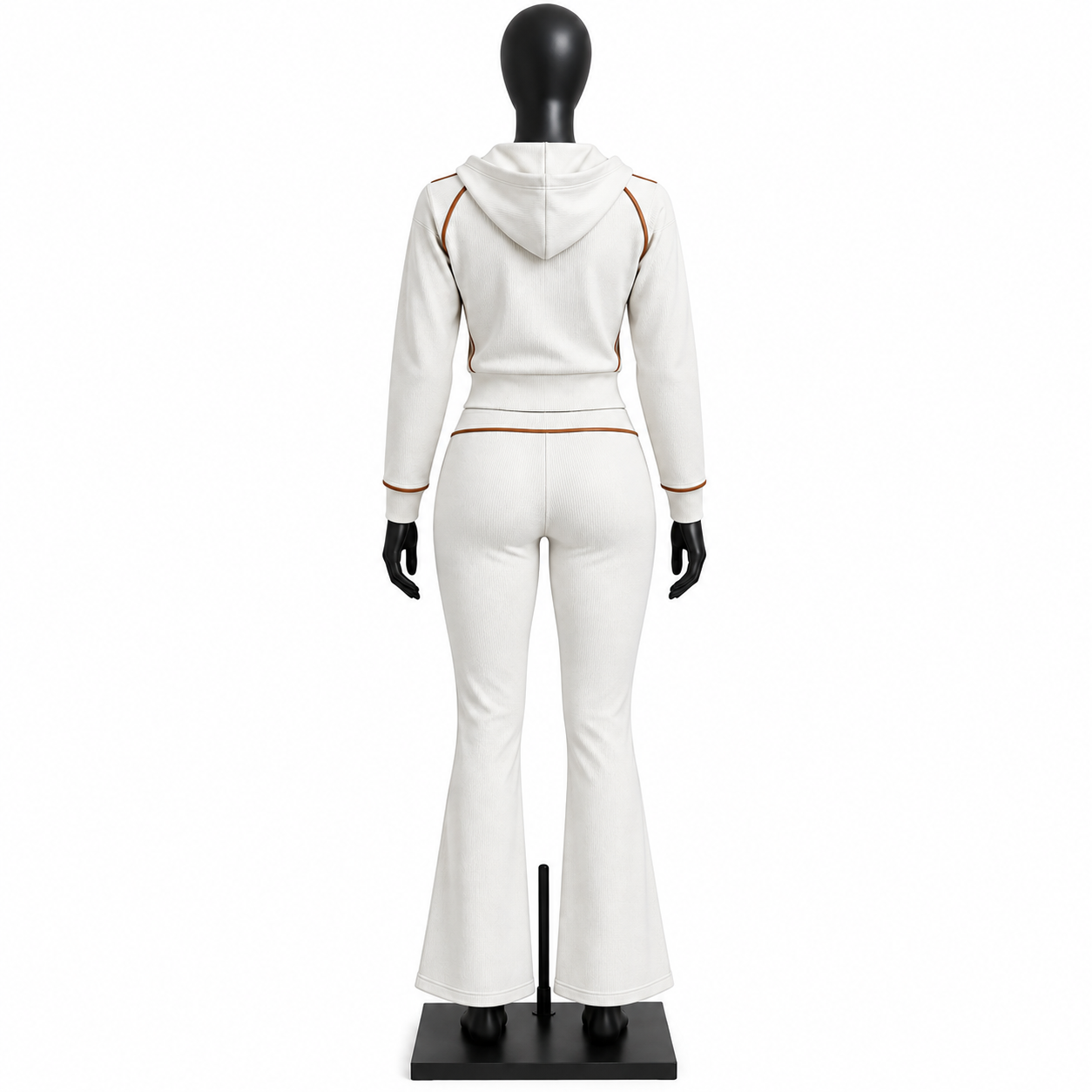 Women's Tracksuit Set – Custom Zip Hoodie & Flared Track Pants - Image 2
