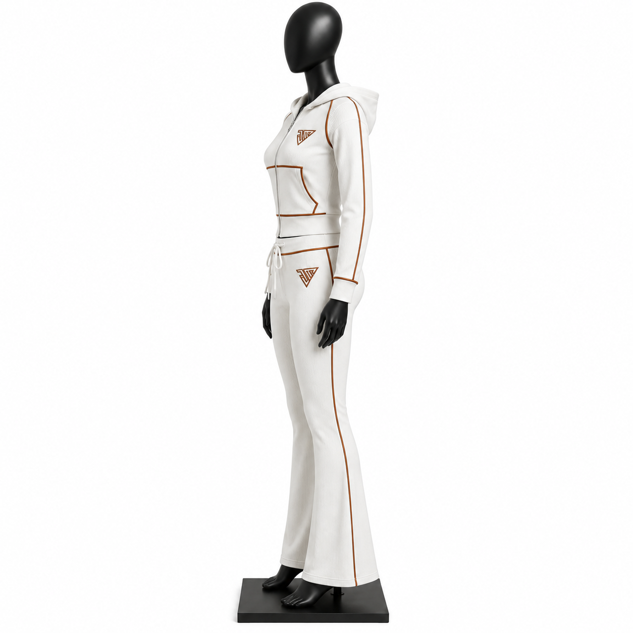 Women's Tracksuit Set – Custom Zip Hoodie & Flared Track Pants - Image 3