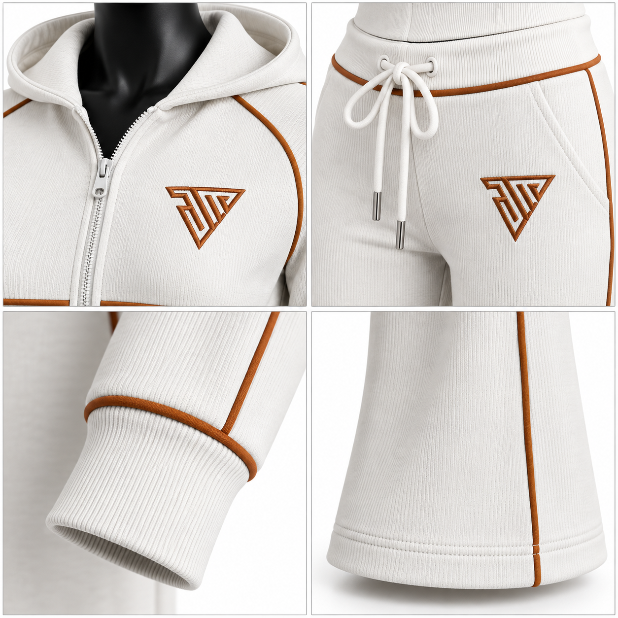 Women's Tracksuit Set – Custom Zip Hoodie & Flared Track Pants - Image 4