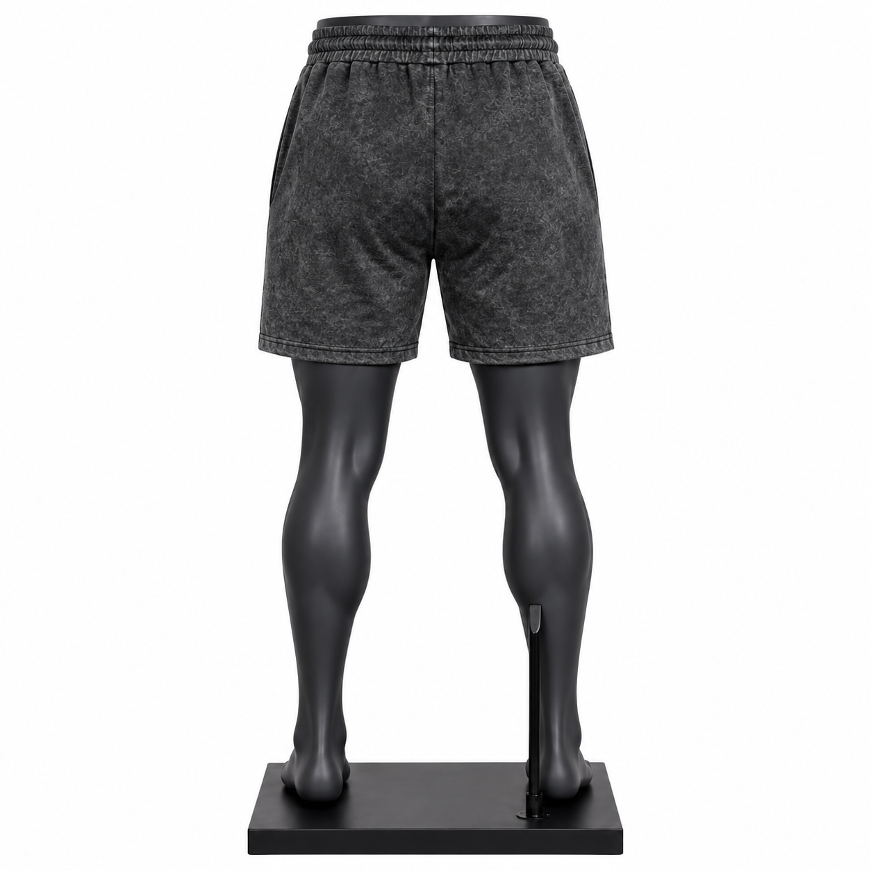 Men's Acid Wash Shorts – Custom Vintage Streetwear Sweat Shorts - Image 2