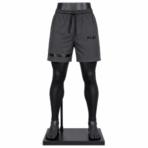 Men's 2-in-1 Training Shorts with inner leggings and custom MJI branding