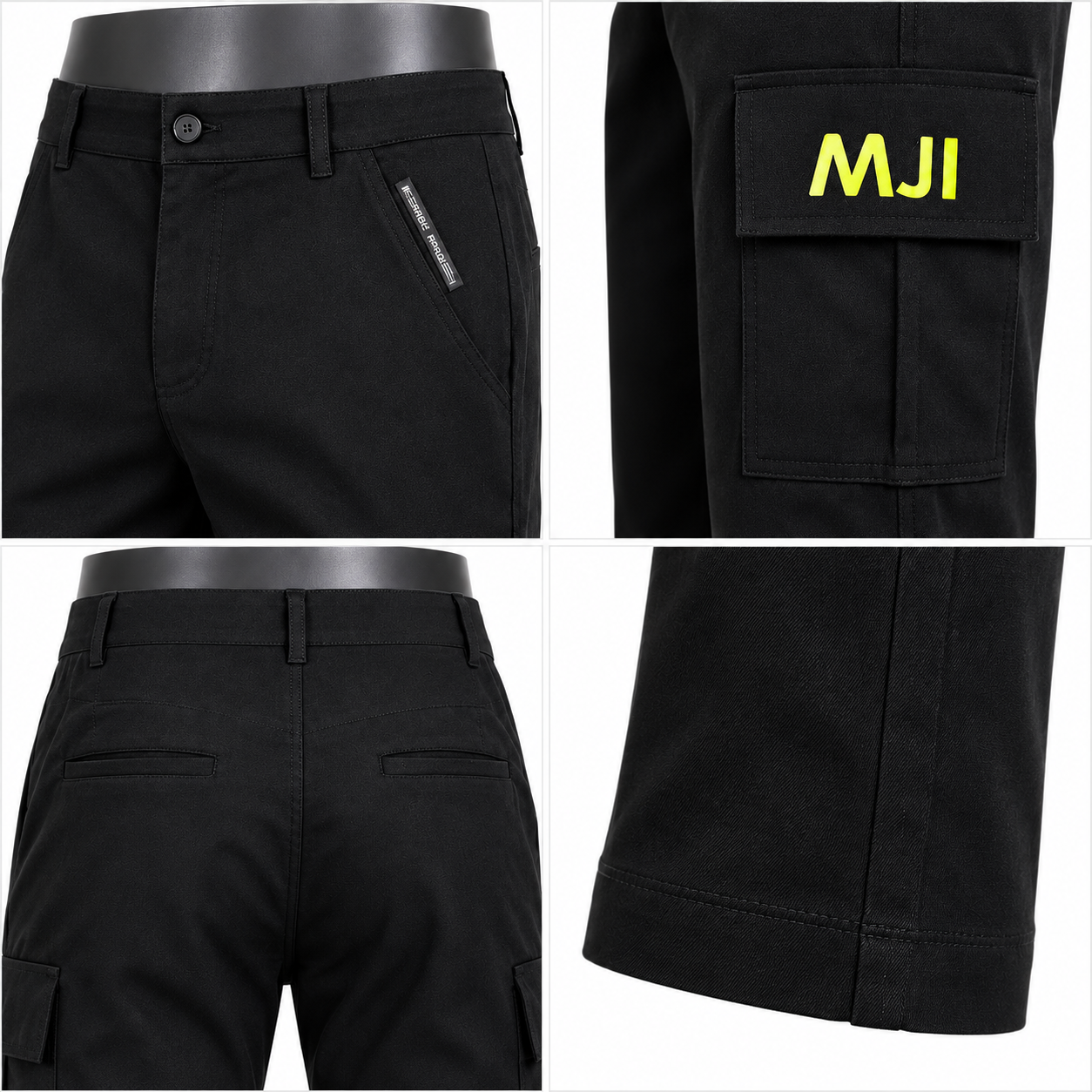Men's Cargo Pants – Custom Black Utility & Streetwear Trousers - Image 4