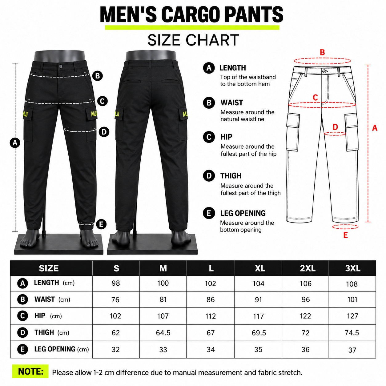 Men's Cargo Pants – Custom Black Utility & Streetwear Trousers - Image 5