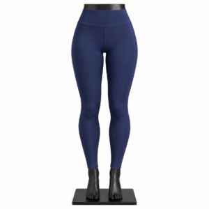 Women's High Waist Leggings in navy blue with full length stretch activewear design