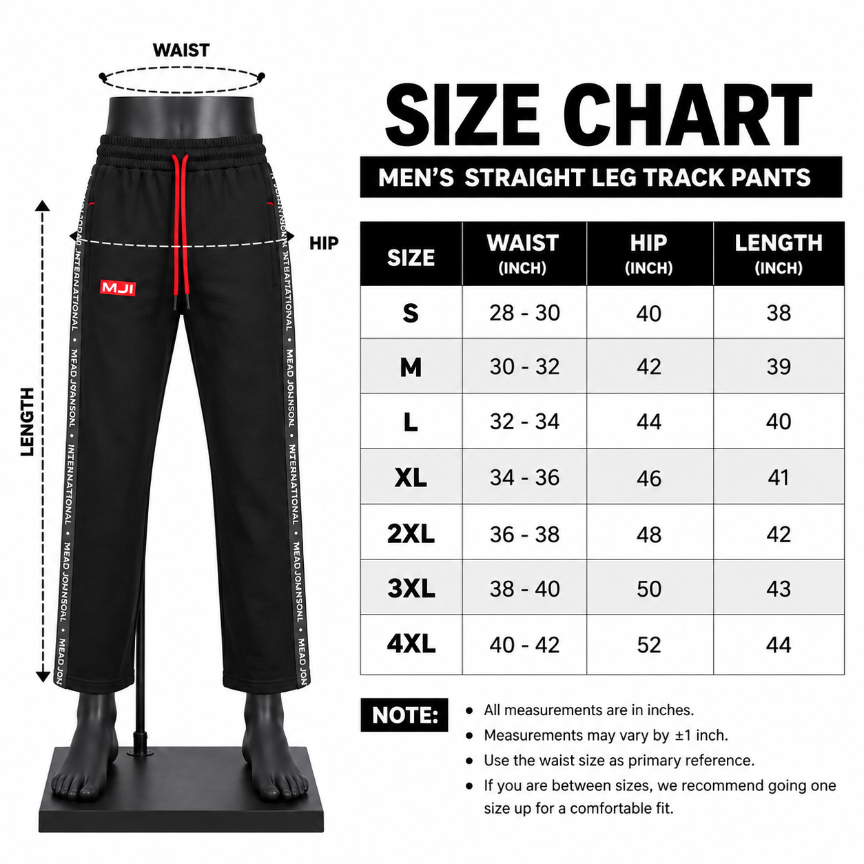 Men's Track Pants – Custom Straight Leg Sportswear Training Pants - Image 5