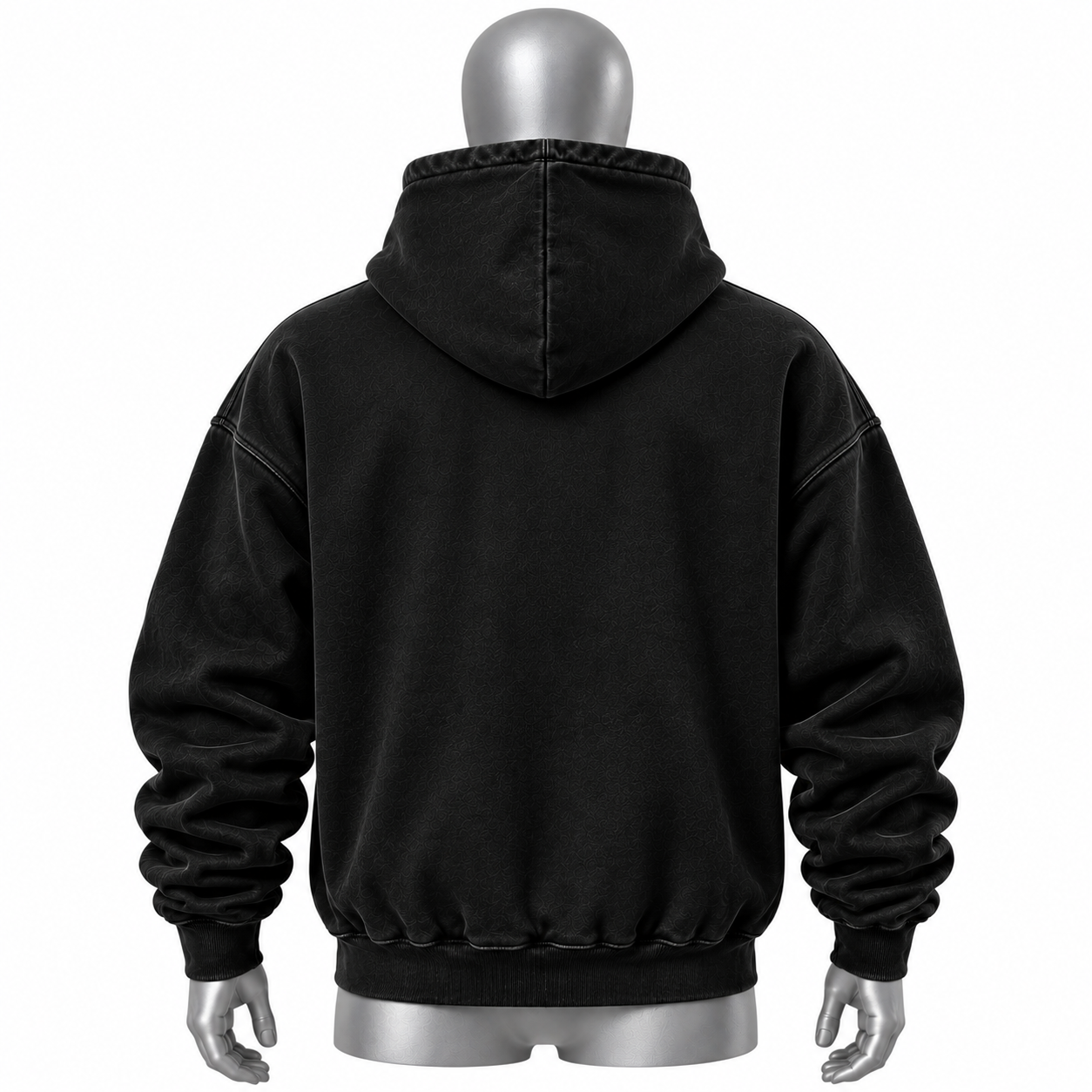 Men's Graphic Hoodie – Custom Black Streetwear Pullover Hoodie - Image 2