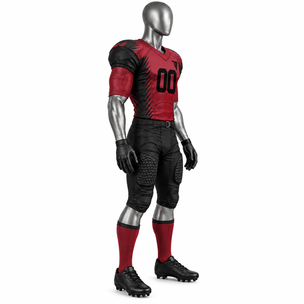 Men's Red Black American Football Uniform – Custom Football Jersey & Pants - Image 3