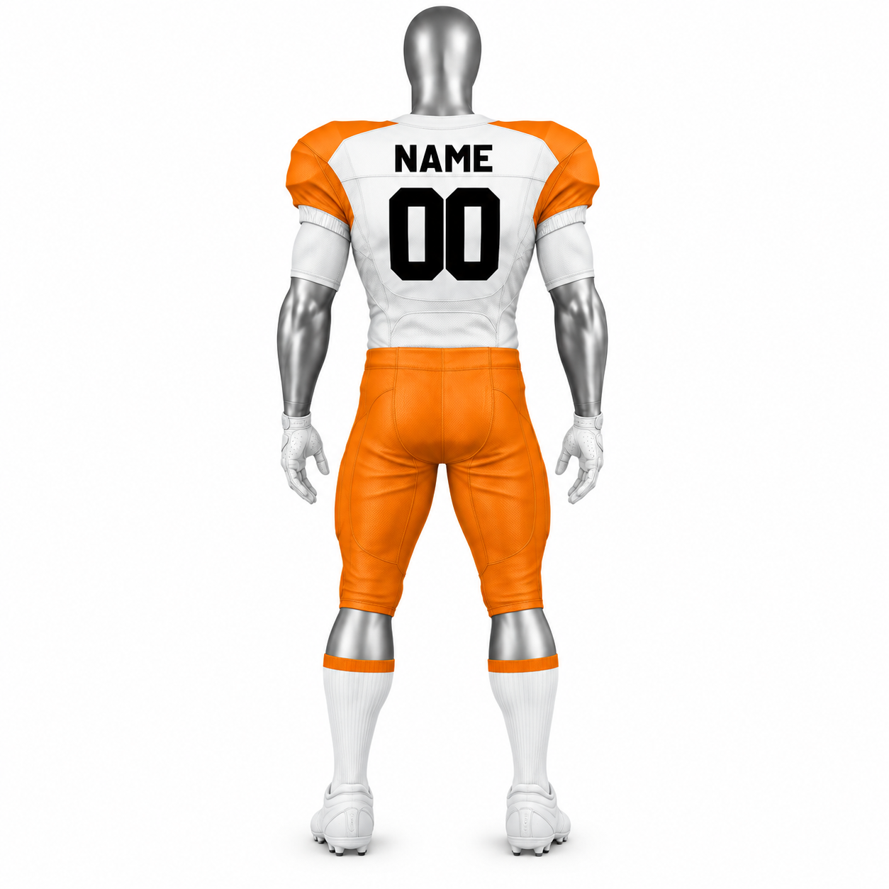 American Football Uniform – Custom Orange Football Jersey & Pants - Image 2