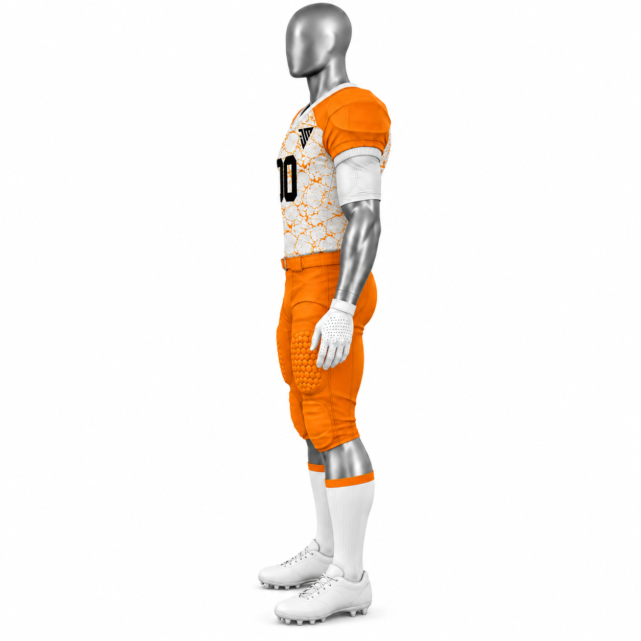 American Football Uniform – Custom Orange Football Jersey & Pants - Image 3