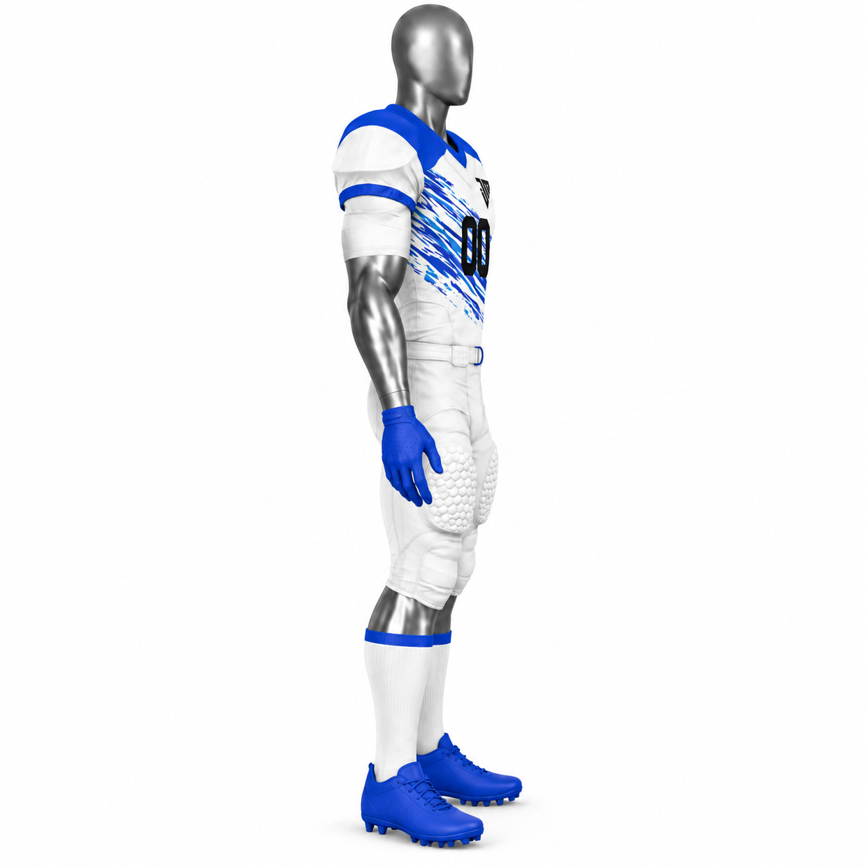 Men's Blue & White American Football Uniform – Custom Football Jersey & Pants - Image 3