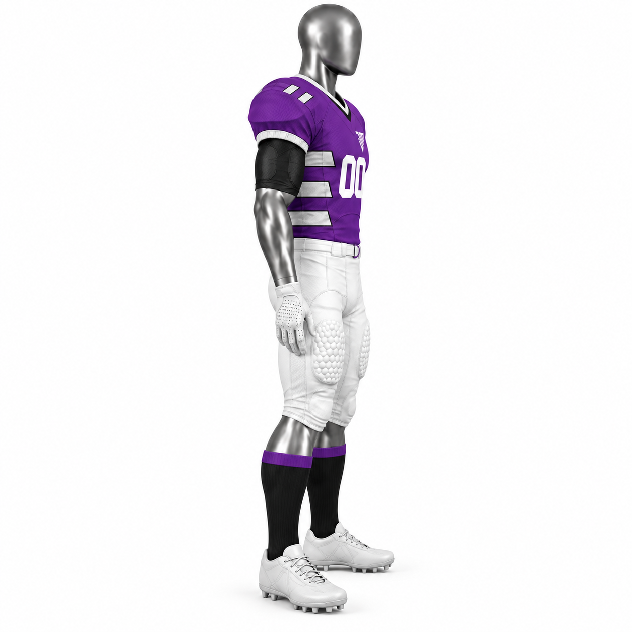 Men's Purple White American Football Uniform – Custom Football Jersey & Pants - Image 3
