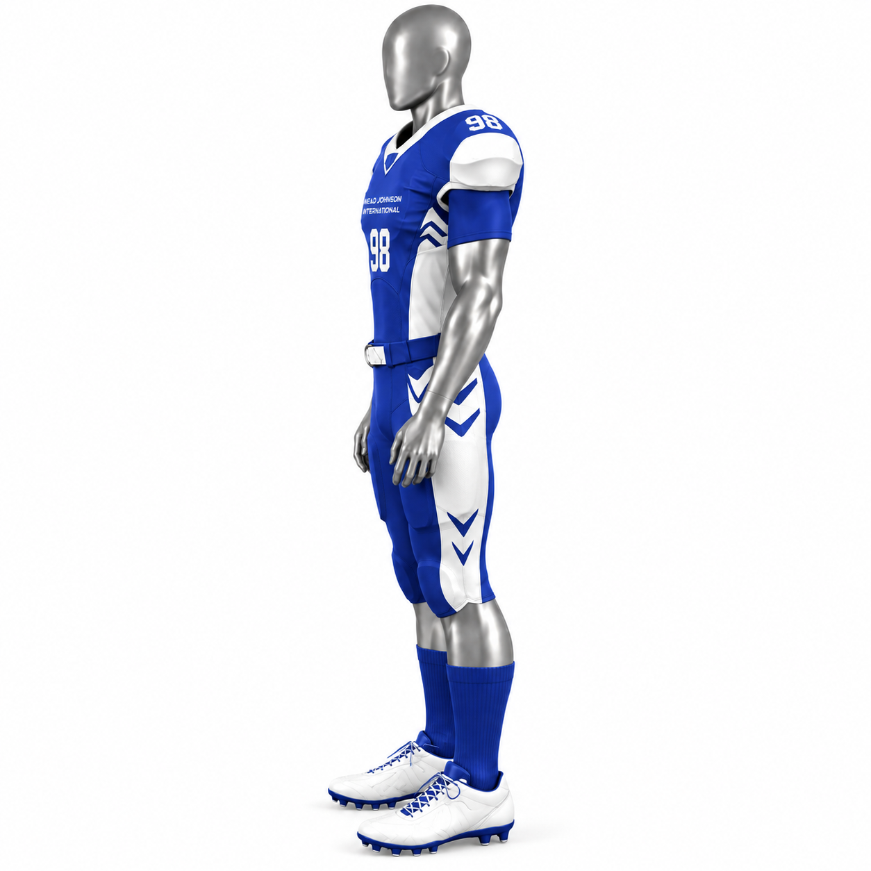 Men's Blue American Football Uniform – Custom Football Jersey & Pants - Image 2