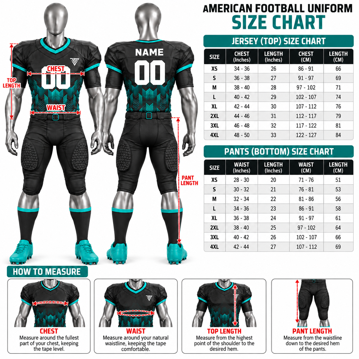Men's Black American Football Uniform – Custom Football Jersey & Pants - Image 5