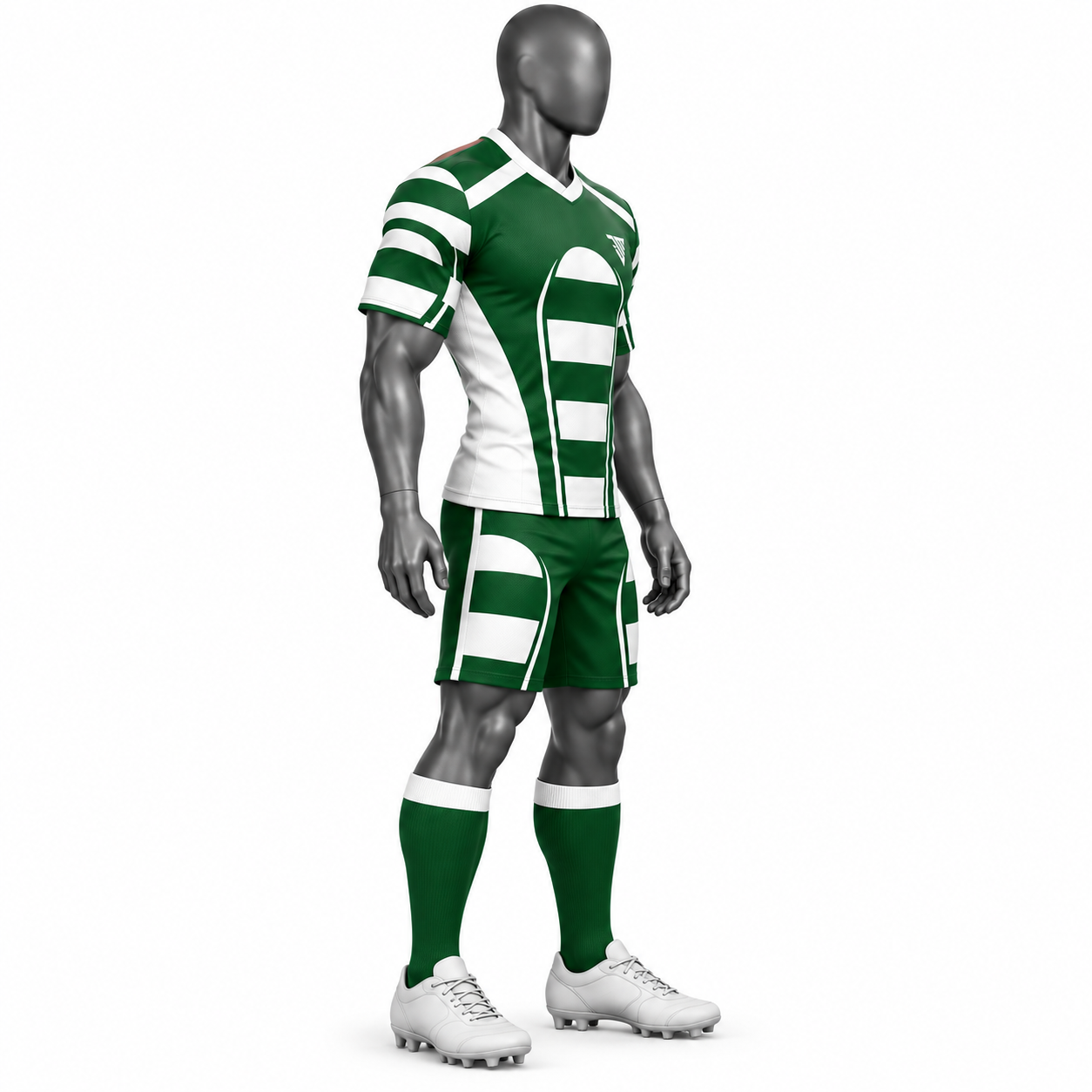 Custom Rugby Uniform – Green Rugby Jersey, Shorts & Socks - Image 3