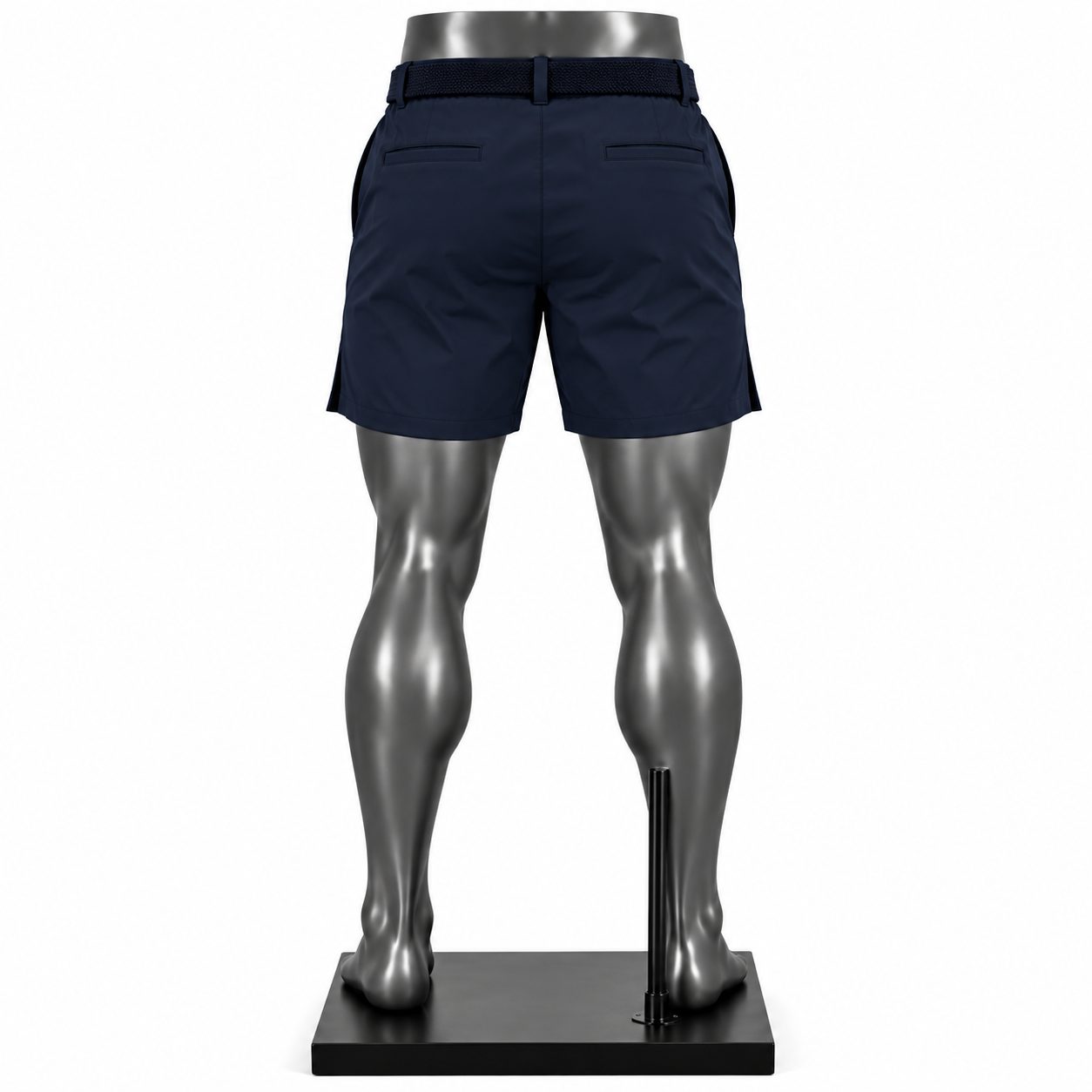 Men's Navy Casual Shorts – Custom Belted Summer & Everyday Shorts - Image 2