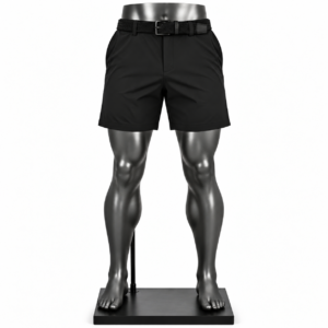 Men's Performance Shorts with black belted design and pockets