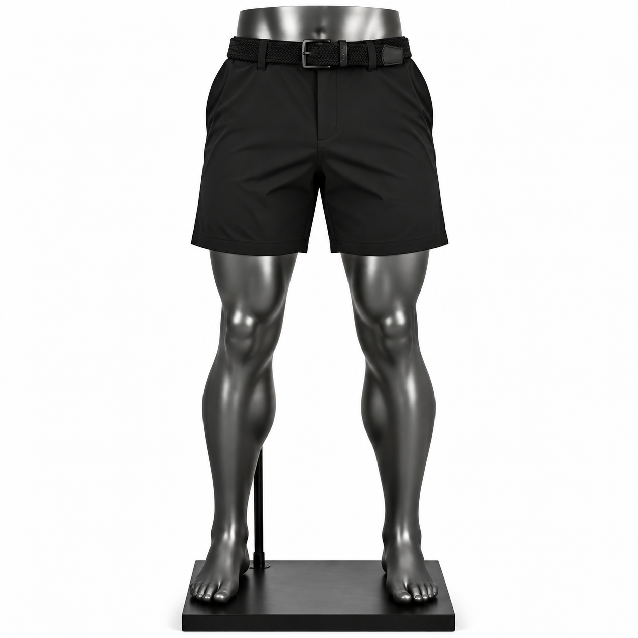 Men's Performance Shorts with black belted design and pockets