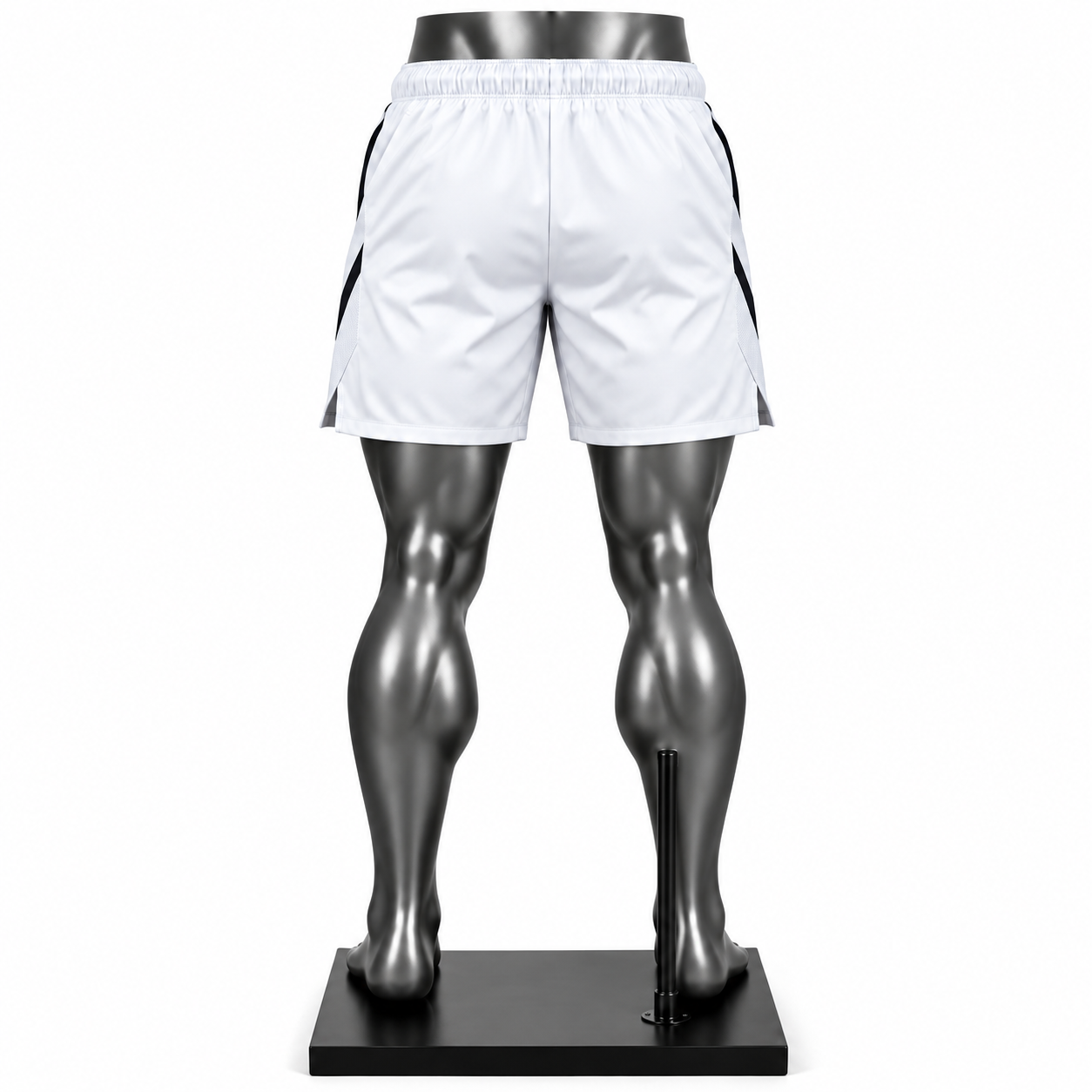 Men's Performance Shorts – Custom White Athletic & Sports Shorts - Image 2