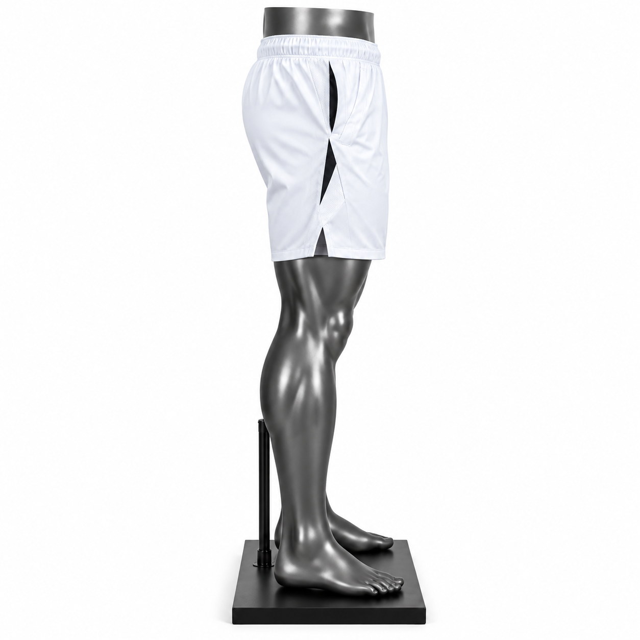 Men's Performance Shorts – Custom White Athletic & Sports Shorts - Image 3