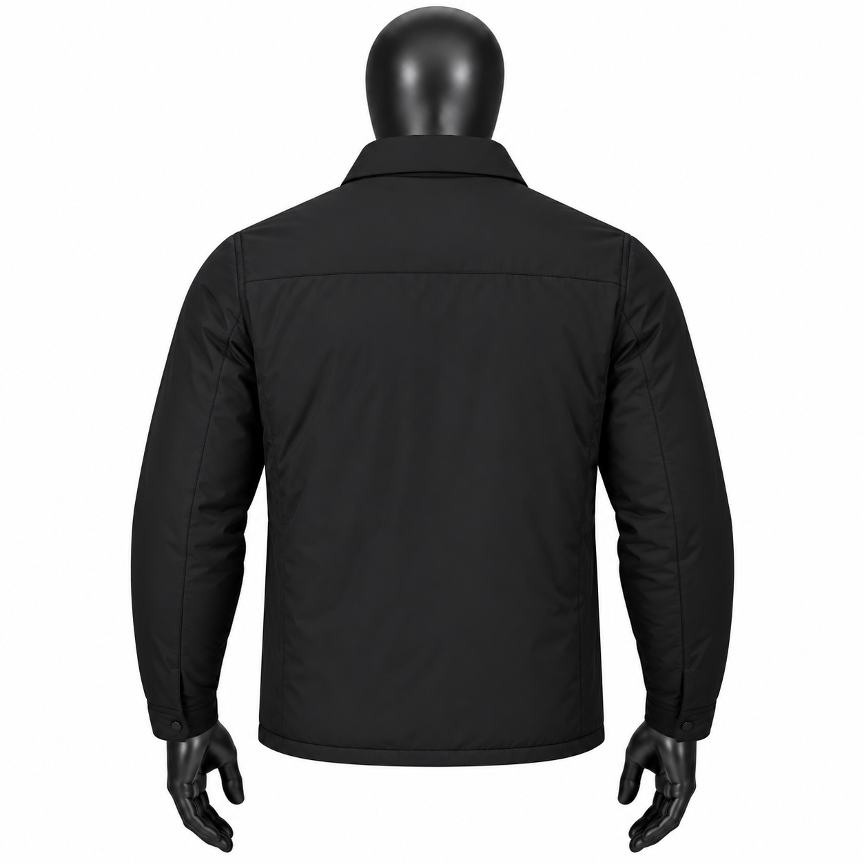 Men's Black Utility Jacket – Custom Zip Field Jacket - Image 2