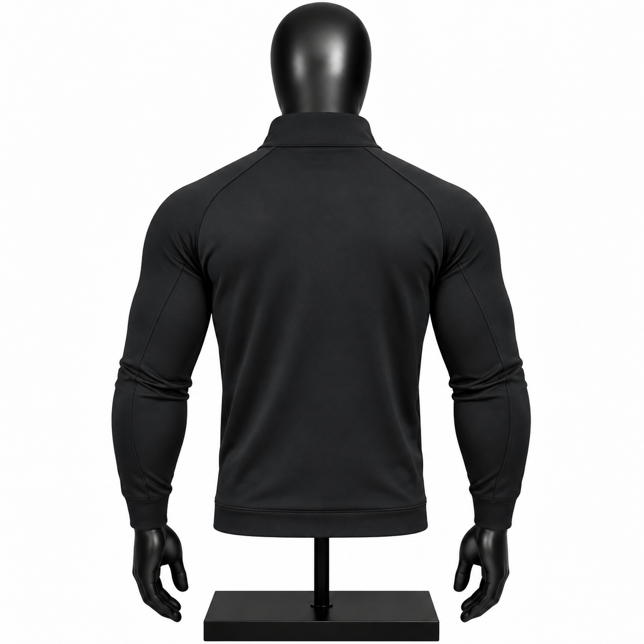 Men's Black Puffer Jacket – Custom Quilted Hybrid Jacket - Image 2