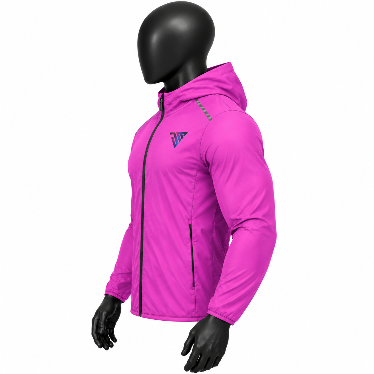 Men's Pink Hooded Windbreaker Jacket – Custom Lightweight Jacket - Image 3