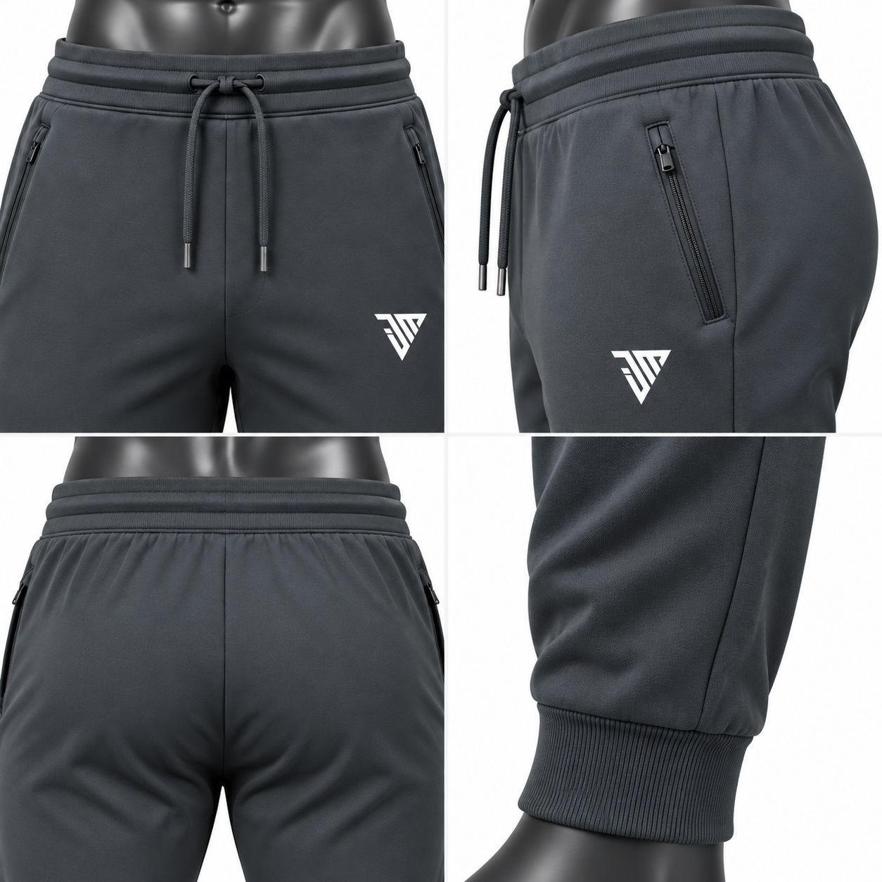 Men's Charcoal Jogger Pants – Custom Sportswear Track Joggers - Image 4