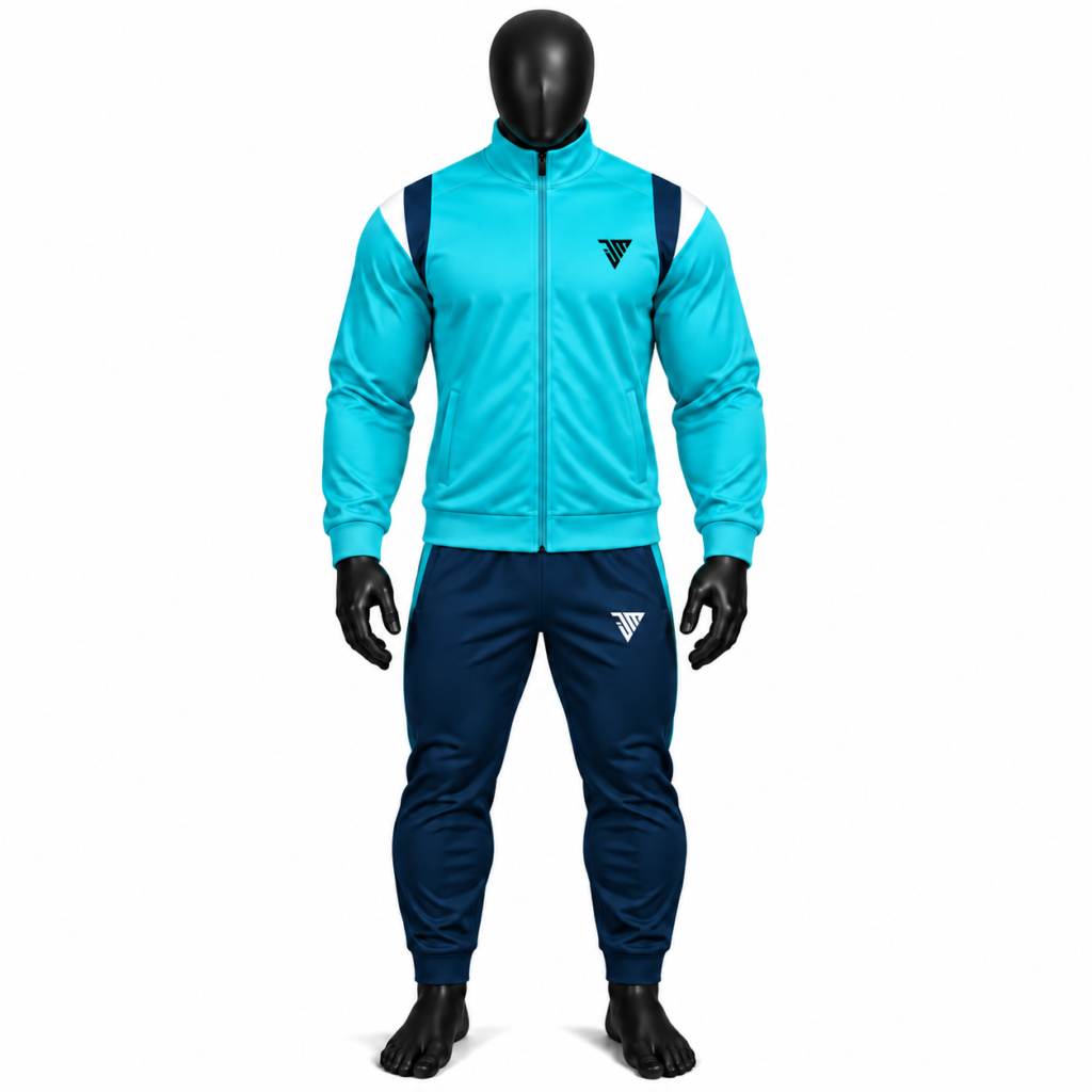 Men's Turquoise Athletic Tracksuit