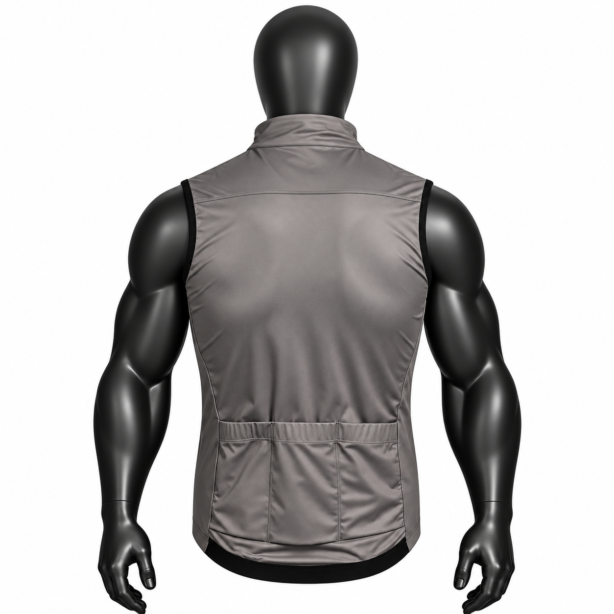 Men's Grey Cycling Vest – Windproof Lightweight Running Gilet - Image 2