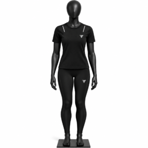 women's t-shirt and leggings set black size chart XS to XXL