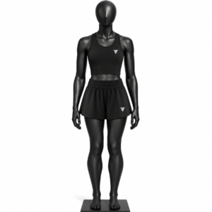 women's sports bra and shorts set black size chart XS to XL