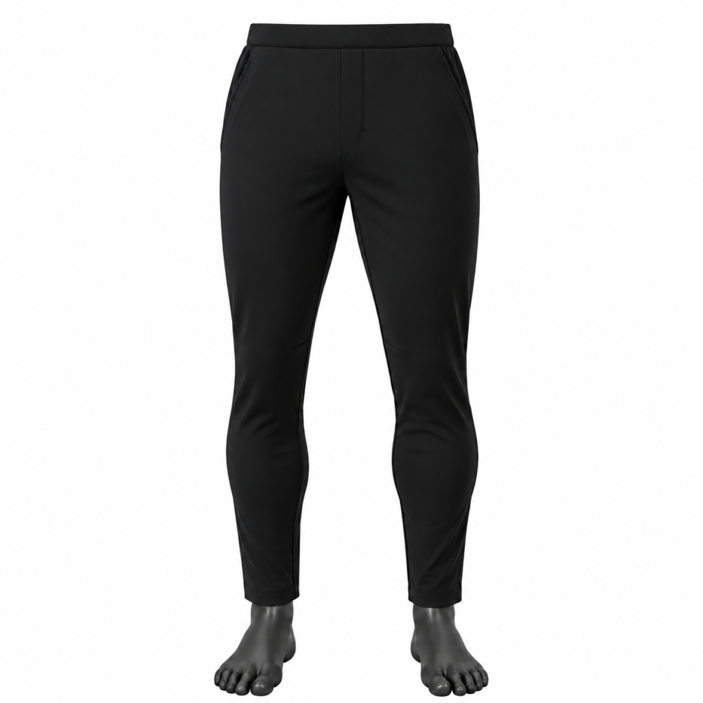 men's jogger pants black athletic track pants front view