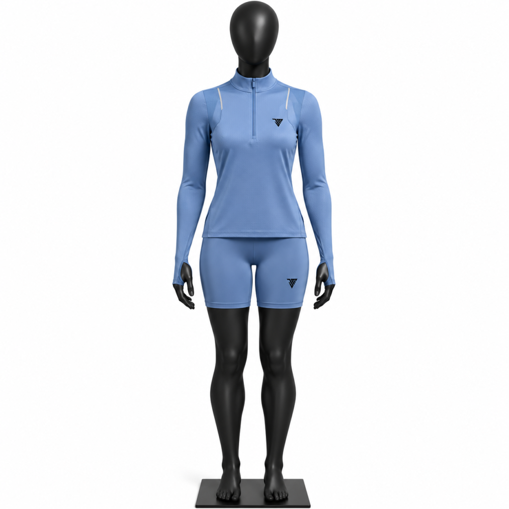 women's jacket and shorts set blue activewear size chart